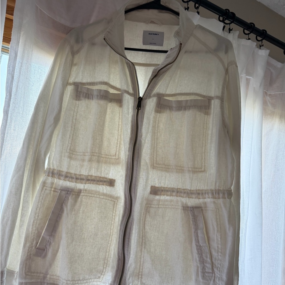 Old Navy Cream Utility Jacket for Women